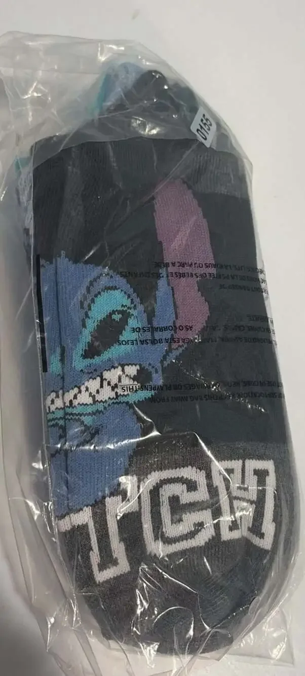 Disney Stitch Graphic No-Show Socks Size 4-10